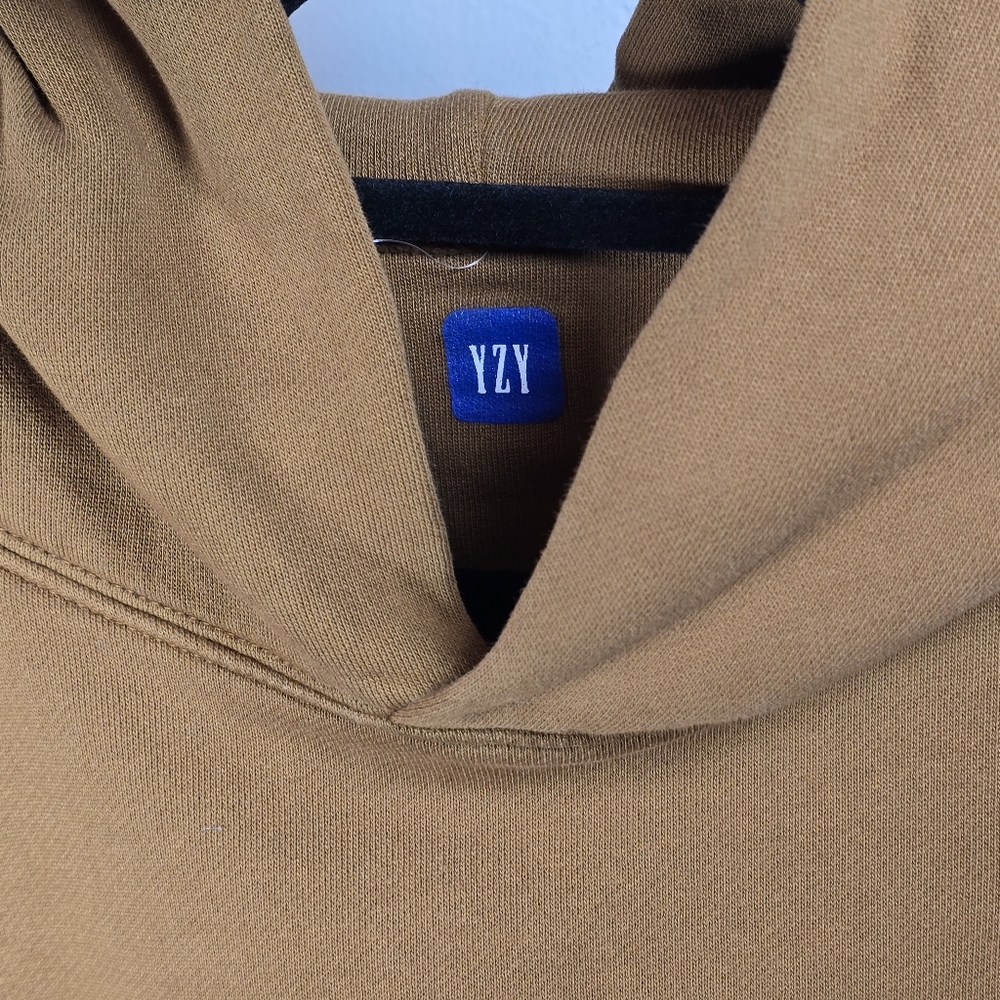 Yeezy x Gap Kanye West Men's Double Layer Sweatshirt Hoodie Brown Small Unisex - Picture 7 of 12